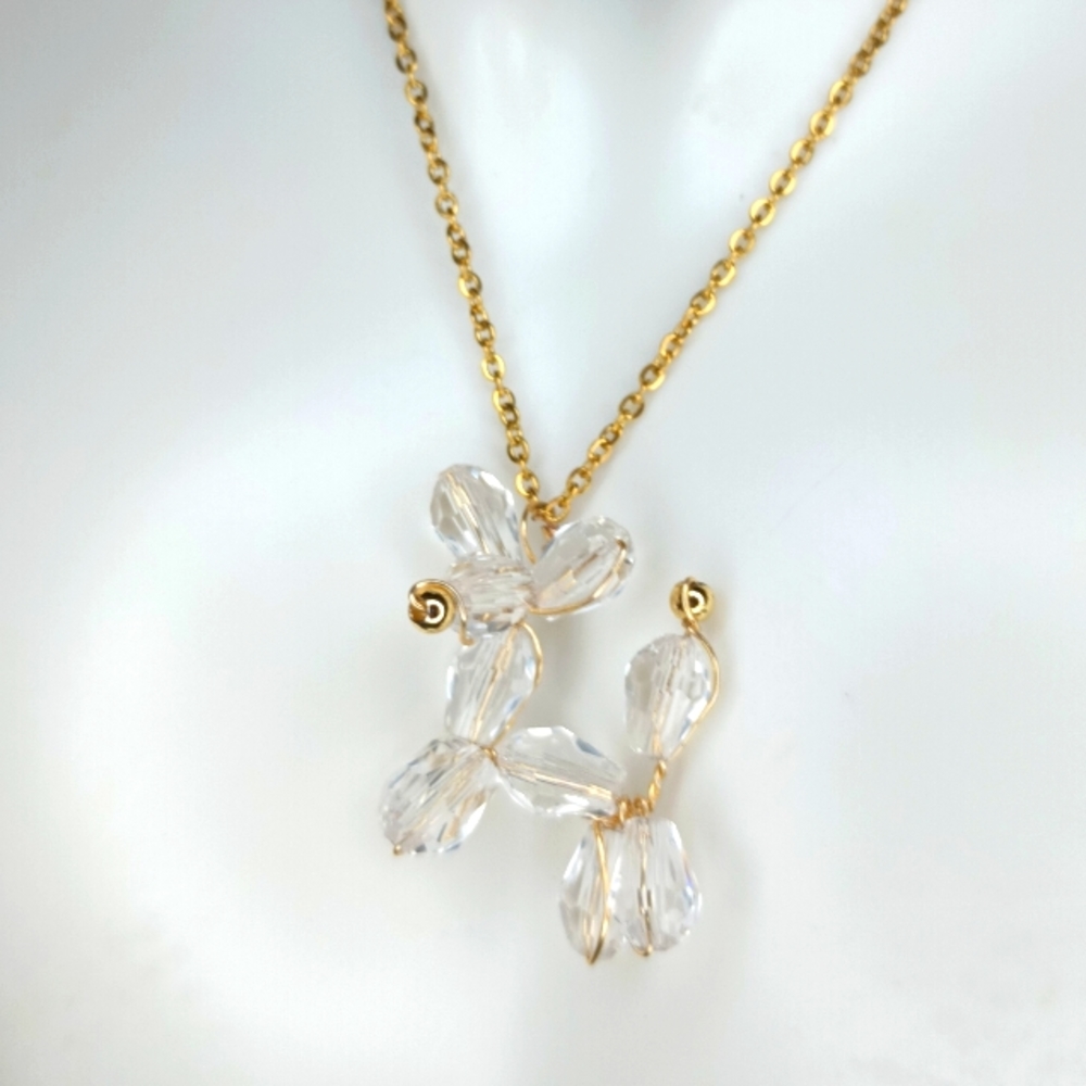 Crystal Balloon Dog Necklace